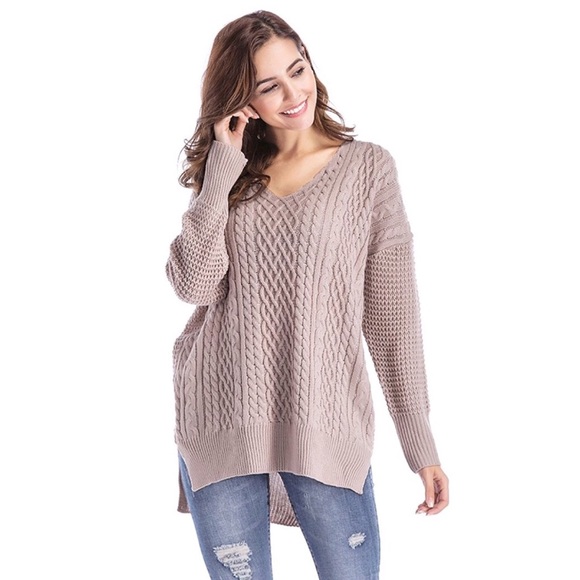 Dusty Rose Oversized Knit Sweater - Picture 3 of 7